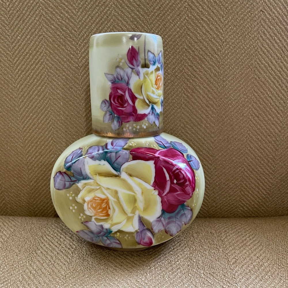 Nippon Hand Painted Porcelain Water Carafe